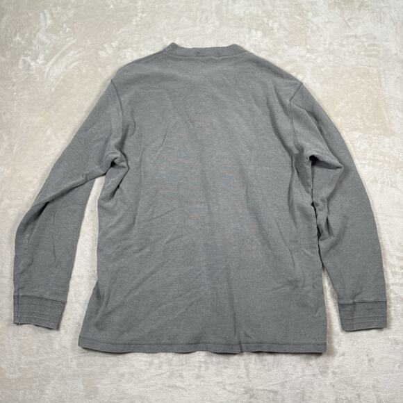VTG Polo Ralph Lauren Sportsman Henley Long Sleeve Shirt Men's Size XL Gray 90s - Picture 4 of 6